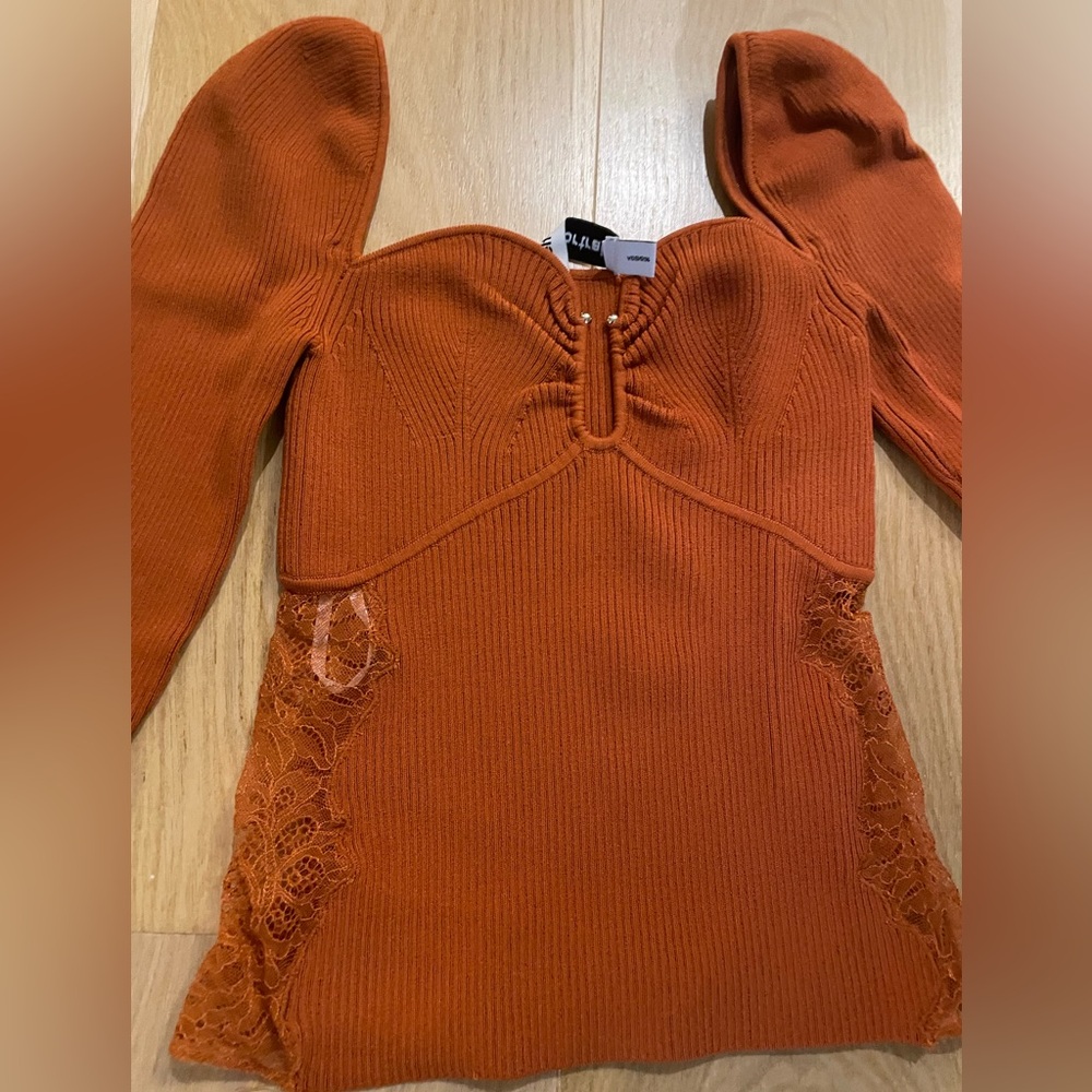 Self-Portrait lace side top